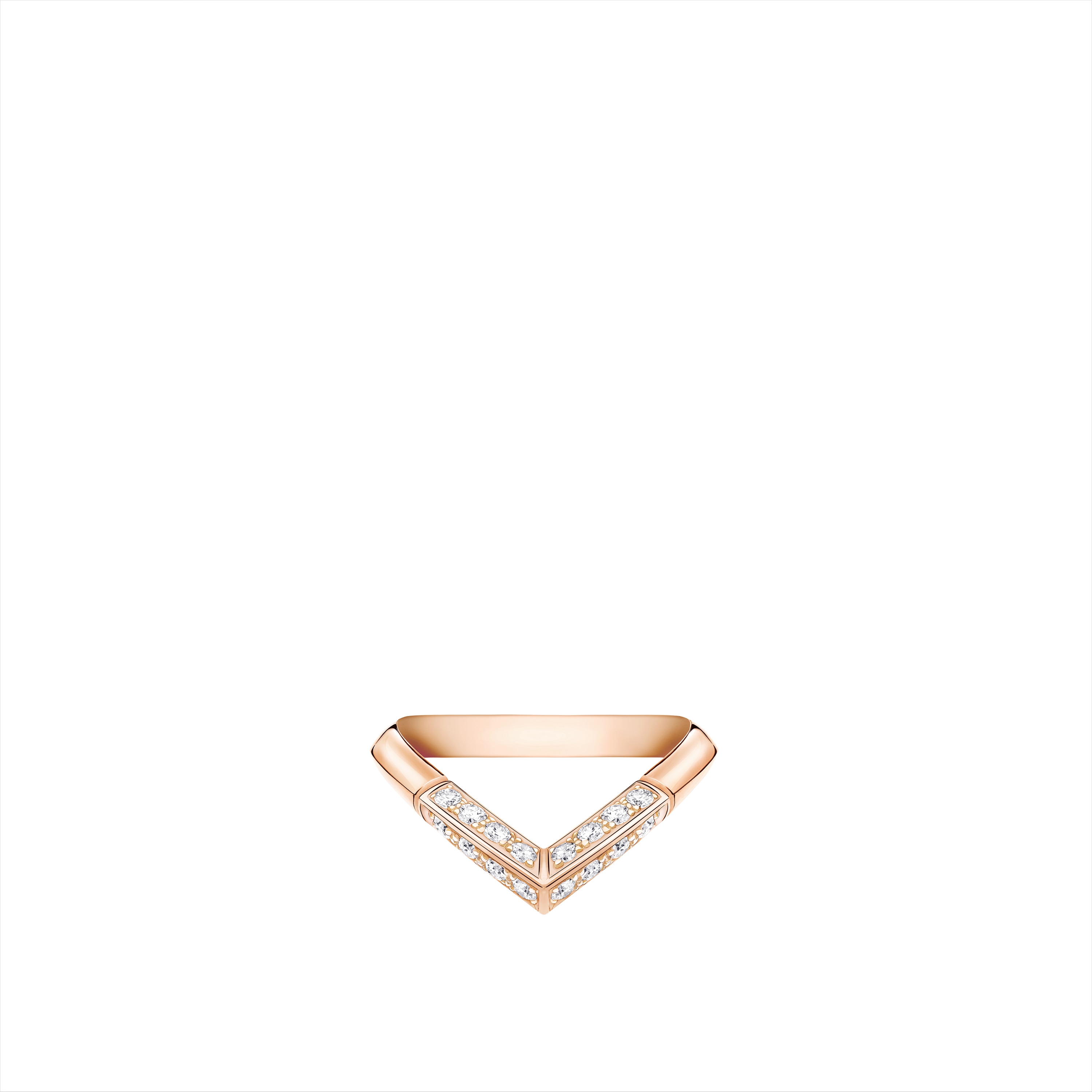 LV Diamonds Pavé V Ring, Platinum - Luxury Categories - Q9Y47D